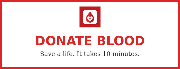 Car rear window sticker encouraging blood donation